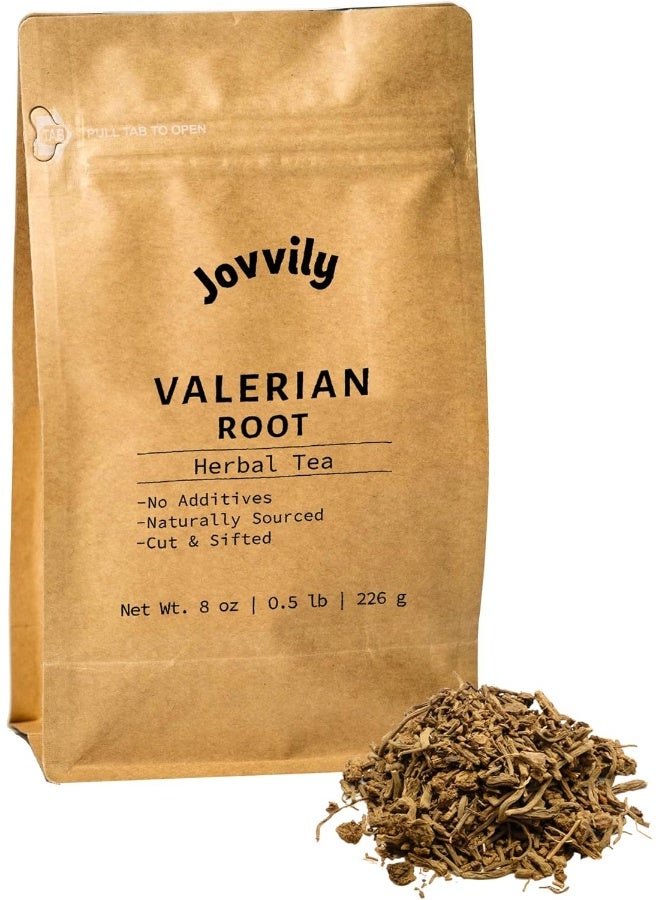 Jovvily Valerian Root (Cut & Sifted) - 8oz - Herbal Tea - Stews - Relaxation & Restful Sleep - Image 1